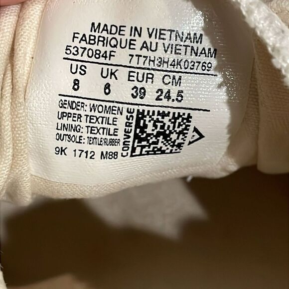 Converse Chuck Taylor All Star White Shorline Slip-onSneaker Shoes Womens Size 8 - Picture 2 of 12